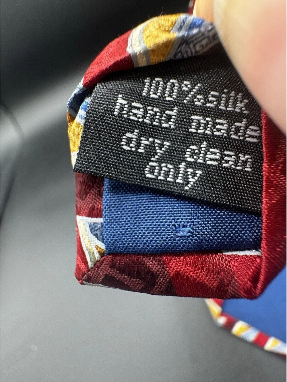 Vintage Cocktail Colors Silk Tie Red Geometric Retro 58” x 4”
